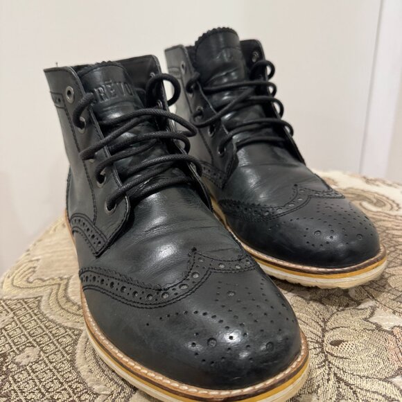 Leather Wingtip dress boots, size 10 Crevo brand - Picture 3 of 5